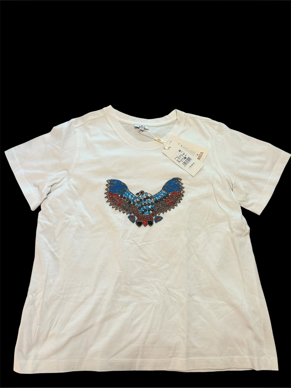 NIZA Collective Hand Embroidery Beaded Shirt XXL NWT